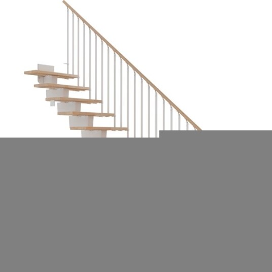 Dolle Dubai Rett Trapp Hvit 9016 classic Iii oljet Bøk 80 13 Loddrett Høyde 238 294cm Dolle Dubai Rett Trapp Hvit 9016 classic Iii oljet Bøk 80 13 Loddrett Høyde 238 294cm