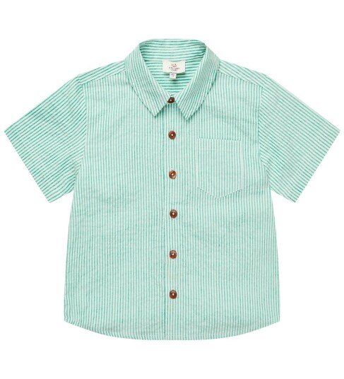 Copenhagen Colors Skjorte Skarpt Green/Cream Copenhagen Colors 6 år 116 Skjorte K/E Grønn