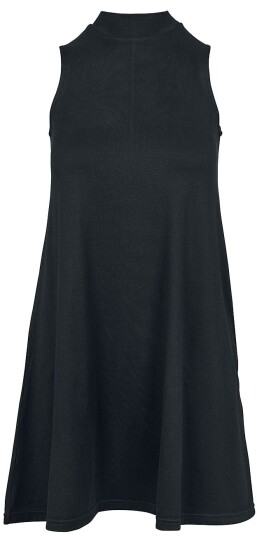Urban Classics Kort kjole   Ladies A Line Turtleneck Dress   XS til 5XL   Damer   svart