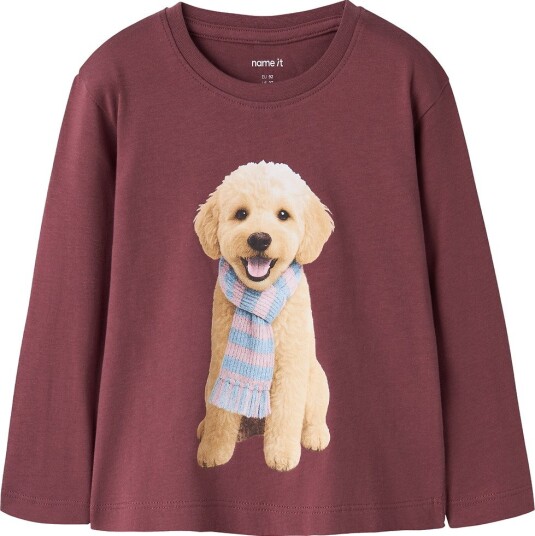 Name It Genser NmfVotea Wild Ginger/Skjerf Dog Name It 6 år (116) Genser Bordeaux