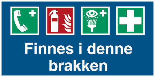 Jo Safety HMS-byggeplasskilt Finnes i denne brakken