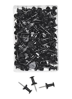 Wedo 54 201 Sort Metall Plast 23 mm 100 stykker Boks