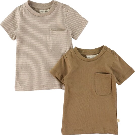That"s Mine T skjorte   2 pack   Tino   Stripes/Earth Brown   Thats Mine   62   T skjorte Beige Brun