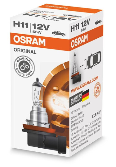 OSRAM Original linje H11 pære 12V / 55W - x1 35 mm OSRAM Original linje H11 pære 12V / 55W - x1 35 mm