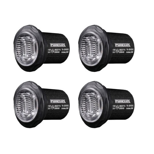 Varsellys / Strobelys PURELUX Strobe Rund 12/24V / 8W / 36 mm 4 stk