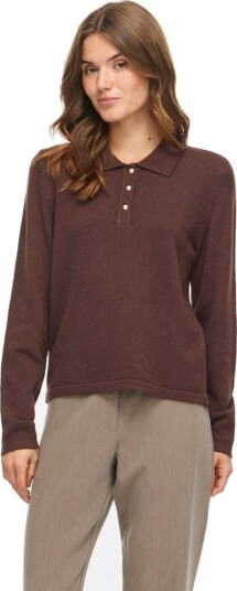 VIRIL L/S POLO PULLOVER KNIT SUPER LIGHT NATURAL VIRIL L/S POLO PULLOVER KNIT SUPER LIGHT NATURAL