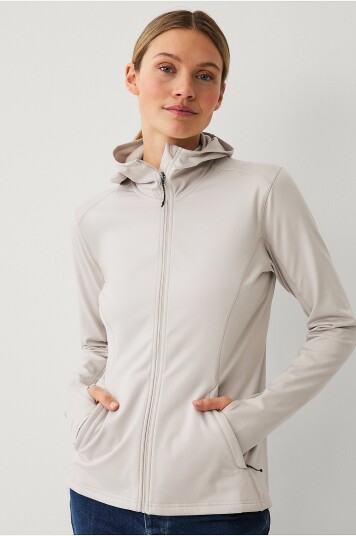 Áhkká   Hettegenser Power Fleece FZ Hoodie   Grå