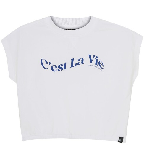 Indian Blue Jeans T-Shirt Wide Cropped White 176 Indian Blue Jeans T-Shirt Wide Cropped White 176
