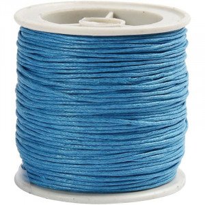 Makramégarn / Knytegarn Vokset Turkis 1 mm 40 m