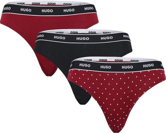 HUGO Triplet Thong Design OPEN RED XXL