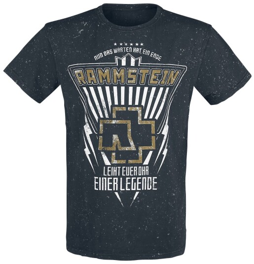 Rammstein T-skjorte Legende M til 4XL Herrer svart