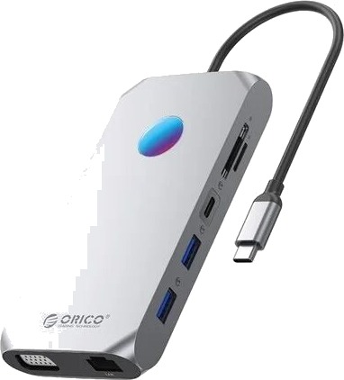 ORICO XCR-X2 12-i-1 RGB USB-C USB 3.1 grå XCR-X2-GY-BP