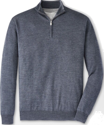 Peter Millar Autumn Crest Quarter Zip Grå Golfgenser herre Charcoal XX Large Peter Millar Autumn Crest Quarter Zip Grå Golfgenser herre Charcoal XX Large