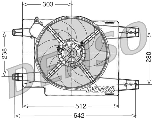 DENSO DER01011 Kjølevifte DENSO DER01011 Kjølevifte
