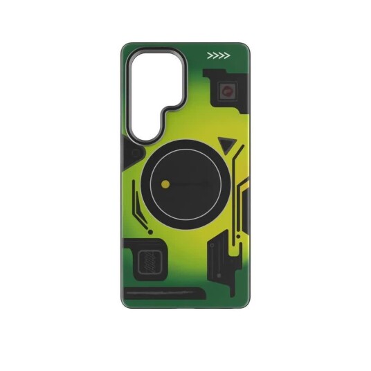 Forcell F Protect Levels Dual Layer 4D Deksel for Samsung Galaxy S25 Ultra Kompatibel med MagSafe Cyber Grønn
