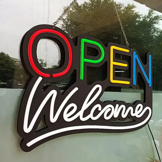 Neon skilt Open