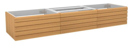 Vikingbad Servantskap Stav MIE Demi - Mål: B180xh46xd29 cm (3x60) Eik / 180cm Dobbel