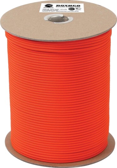 Rothco Nylon Paracord / Fallskjermsnor med 304m - 550lb Oransje