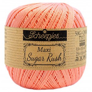 Scheepjes Maxi Sugar Rush Garn Unicolor 264 Lys Korall