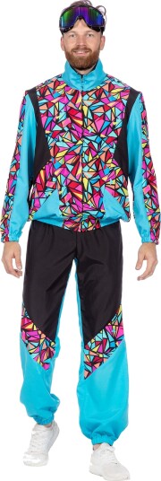 Wilbers & Wilbers 80-talls Neon Skidress Herre Kostyme Large 005412-H-054