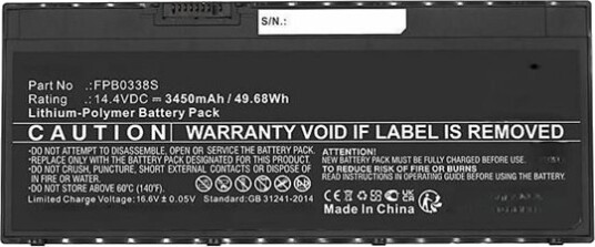 Coreparts Batteri 14,4V Li-Pol 3450 Mah 49,68 Wh MBXFU-BA0048