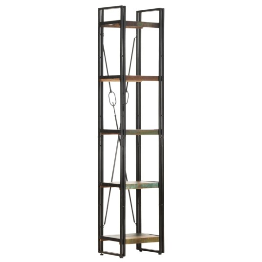 vidaXL Bokhylle 5 etasjer 40x30x180 cm gjenvunnet heltre