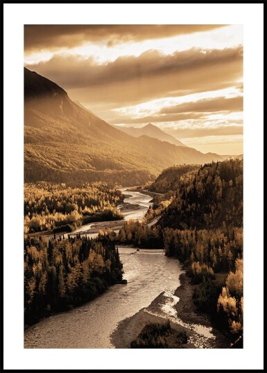 Autumn River Valley Plakat Plakat / 40x50cm