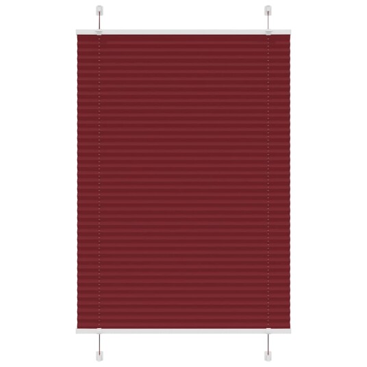 Plisségardin Bordeaux Rød 85x150 cm Stoff Bredde 84,4