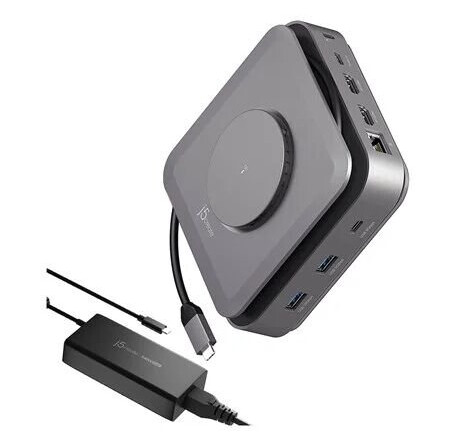 j5create 12-in-1 USB-C Dock Dual 4K HDMI with Ethernet and 140W GaN PD