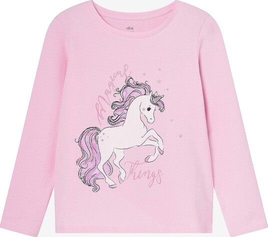Ellos Collection Langermet t skjorte med trykk Rosa