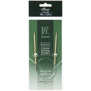 Clover Takumi Rundpinne Bambus 40cm 2,50mm /15.7in US1½