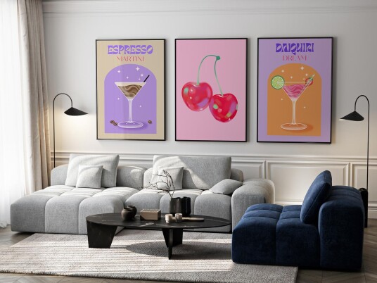 Plakat Cocktails Trio / Sett av 3