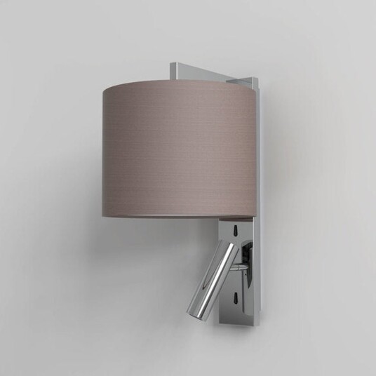 Ravello LED Reader vegglampe rund skjerm - Krom / Oyster