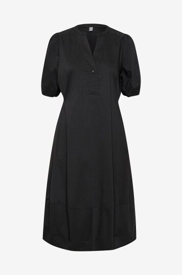 Culture Kjole cuAntoinett SS Placket Svart Culture Kjole cuAntoinett SS Placket Svart
