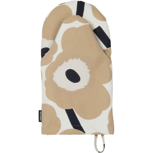 Marimekko Pieni Unikko grillvott hvit/beige/svart Marimekko Pieni Unikko grillvott hvit/beige/svart