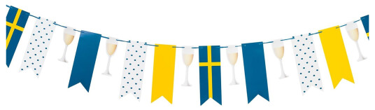 Design House Girlander Flagg og Champagneglass DIY