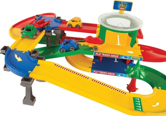 Wader Play Tracks Garasjesett 5,5 m Banelengde Inkl. 5 Biler Fra 12 Måneder