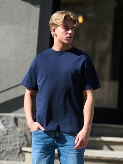 Solid Danton Short Sleeve Tee Blå XXL