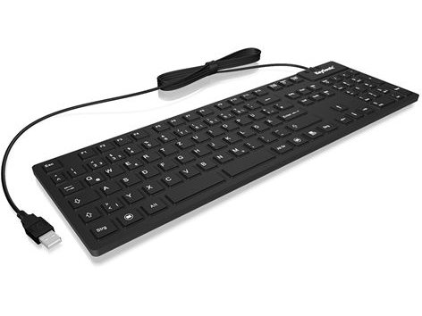 Keysonic KSK-8030 USB Industrikvalitet QWERTY Tastatur med IP68 Beskyttelse, Full Størrelse, Sort