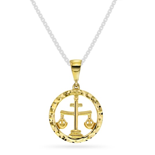 Pan Jewelry, Anheng i 585 gult gull horoskop Vekten Pan Jewelry, Anheng i 585 gult gull horoskop Vekten