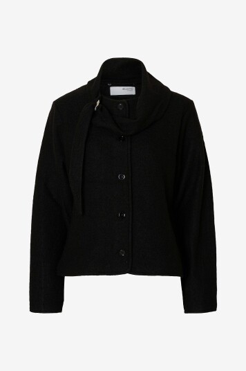 Selected FEMME - Kardigan slfDarla LS Knit Jacket - Svart Selected FEMME - Kardigan slfDarla LS Knit Jacket - Svart