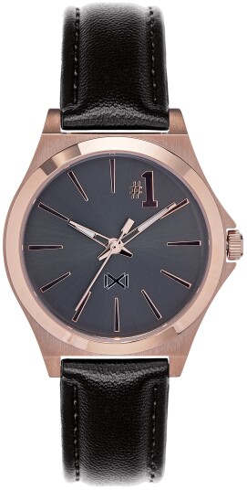 Mark Maddox Dameklokke MC7102 57 Classic Sort/Lær Ø33 mm