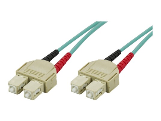 Deltaco 0.5m OM3 Multimode Fiberoptisk Nettverkskabel SC Hann-Til-SC Hann Deltaco 0.5m OM3 Multimode Fiberoptisk Nettverkskabel SC Hann-Til-SC Hann