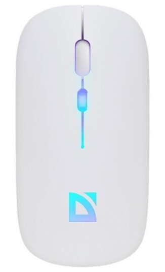 Defender Mus Defender Touch Mm-997 Trådløs Mus Optisk 1600Dpi 2,4 Ghz + Bluetooth Hvit Rgb Batteri Klikkfri Lydløs Defender Mus Defender Touch Mm-997 Trådløs Mus Optisk 1600Dpi 2,4 Ghz + Bluetooth Hvit Rgb Batteri Klikkfri Lydløs