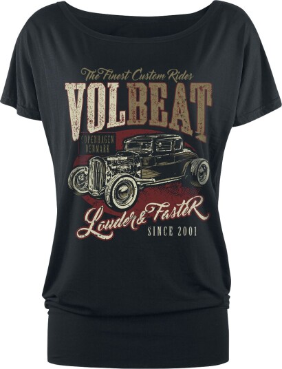 Volbeat T-skjorte Louder And Faster XS til 5XL Damer svart Volbeat T-skjorte Louder And Faster XS til 5XL Damer svart