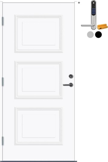 Ytterdør Bygg1 Moi med Yale Doorman Classic Home