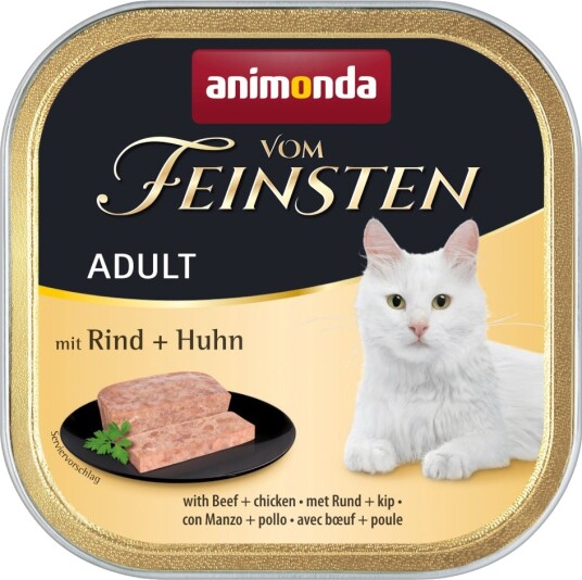 Animonda Vom Feinsten Våtfôr Adult & Kylling Storfe 32 X 100 G