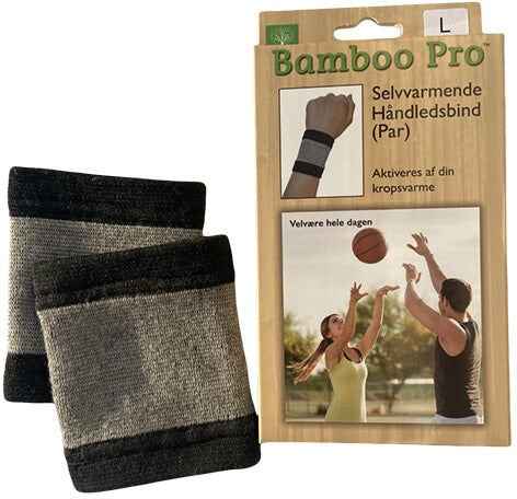 Håndleddsbind, Selvvarmende, Str: L, Bamboo Pro