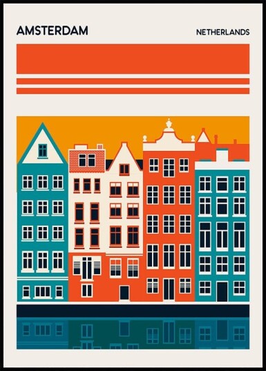 Amsterdam Travel Poster Poster Plakat / 70x100cm