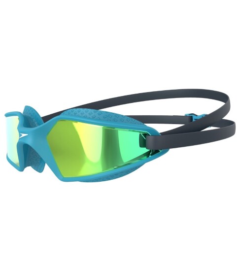 Speedo konkurranse svømmebriller til barn - Hydropulse Mirror - Blå/gul